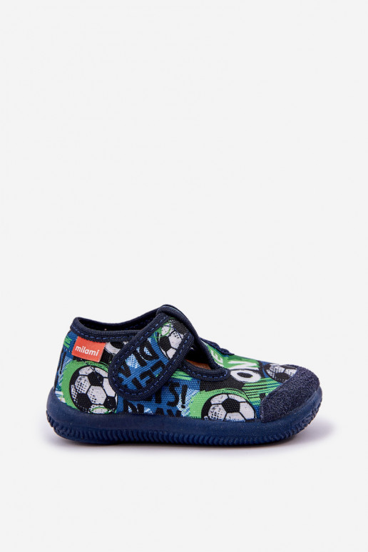 Zapatillas Milami Infantil Elastyczne con sujetadores adhesivos EN Pelotas azul oscuro Ambette Zapatillas Milami Infantil Elastyczne con sujetadores adhesivos EN Pelotas azul oscuro Ambette