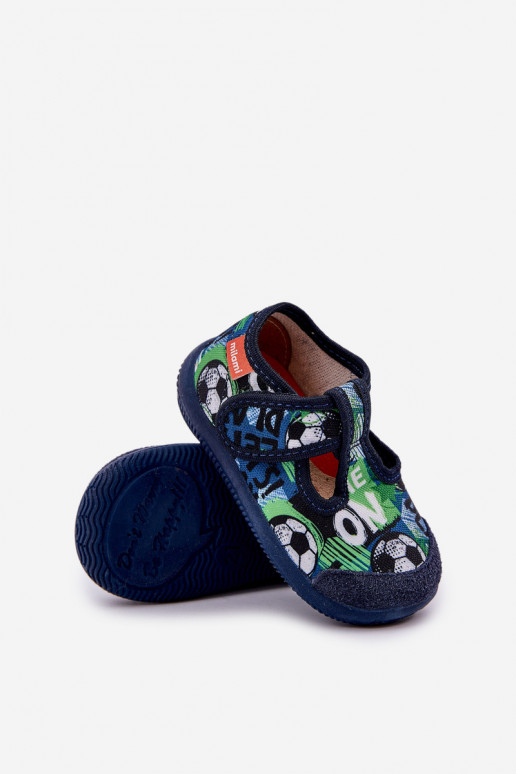Zapatillas Milami Infantil Elastyczne con sujetadores adhesivos EN Pelotas azul oscuro Ambette Zapatillas Milami Infantil Elastyczne con sujetadores adhesivos EN Pelotas azul oscuro Ambette