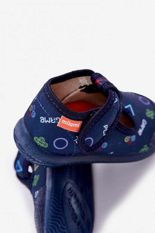 Zapatillas Milami Infantil Elastyczne con sujetadores adhesivos azul oscuro Ambette