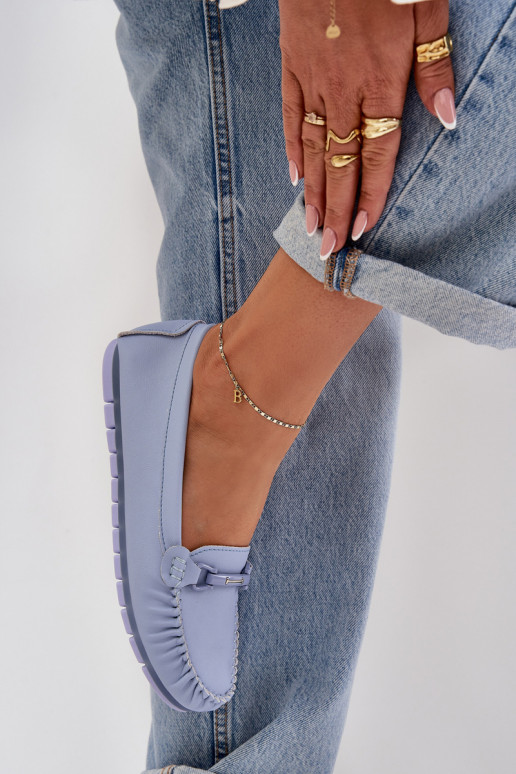 isósceles Piel Mocasines con adornos S.Barski LR51-547 color azul isósceles Piel Mocasines con adornos S.Barski LR51-547 color azul