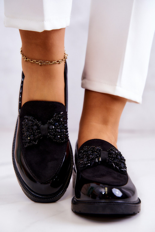 Estilo elegante Mocasines lacados Mocasines de color negro Belize Estilo elegante Mocasines lacados Mocasines de color negro Belize