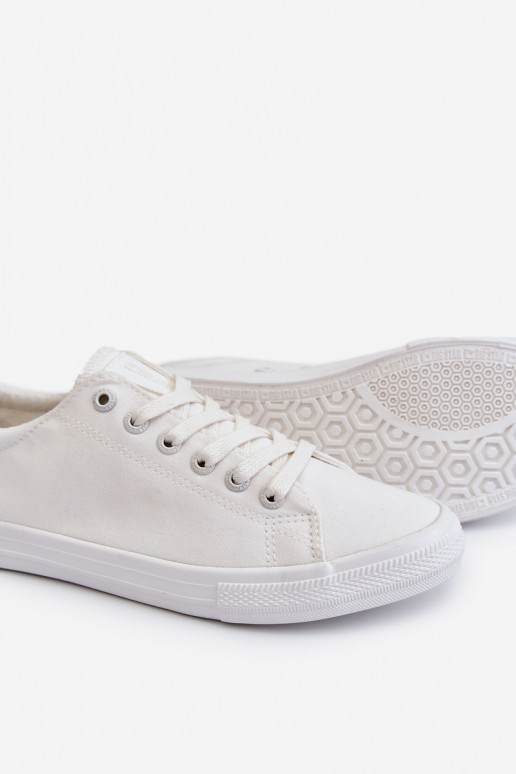 Femenino Suavemente zapatillas de suela plana Big Star LL274058 el color blanco
