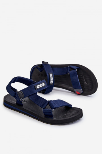 Tiene quesculino sandalias con sujetadores adhesivos Big Star DD174718 azul oscuro 2