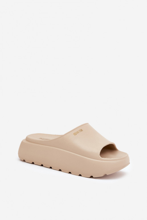 Zapatillas ligeras zapatillas de mujer con una plataforma Big Star RR274A569 beige