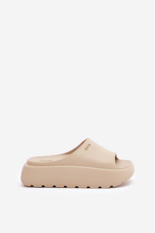 Zapatillas ligeras zapatillas de mujer con una plataforma Big Star RR274A569 beige