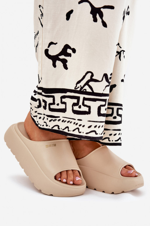 Zapatillas ligeras zapatillas de mujer con una plataforma Big Star RR274A569 beige