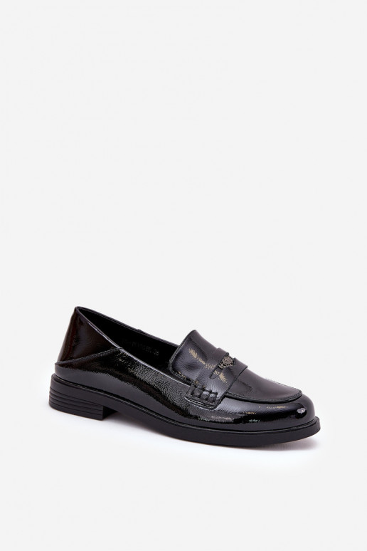 Estilo elegante Mocasines lacados Femenino Z Activadoturalnej Skóry Vinceza 18100 de color negro Estilo elegante Mocasines lacados Femenino Z Activadoturalnej Skóry Vinceza 18100 de color negro