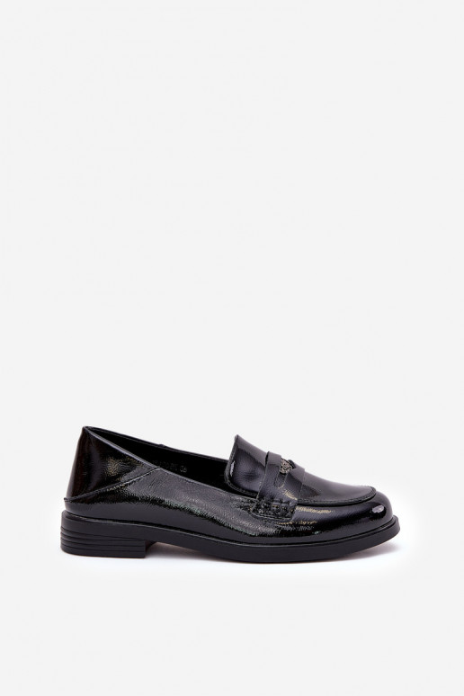 Estilo elegante Mocasines lacados Femenino Z Activadoturalnej Skóry Vinceza 18100 de color negro Estilo elegante Mocasines lacados Femenino Z Activadoturalnej Skóry Vinceza 18100 de color negro