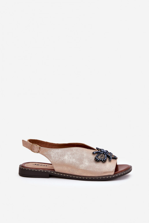 con brillo Sandalias de mujer con adornos isósceles color oro rosa Russona con brillo Sandalias de mujer con adornos isósceles color oro rosa Russona