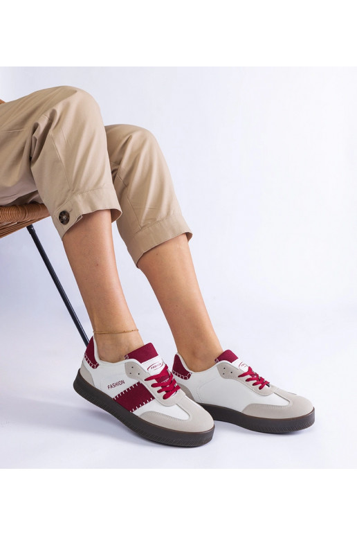 Zapatillas burdeos de plataforma con...