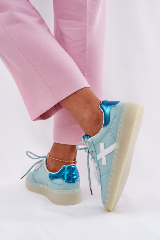 Bajo zapatillas Femenino con estampados de piel de leopardo color menta Zelevelis