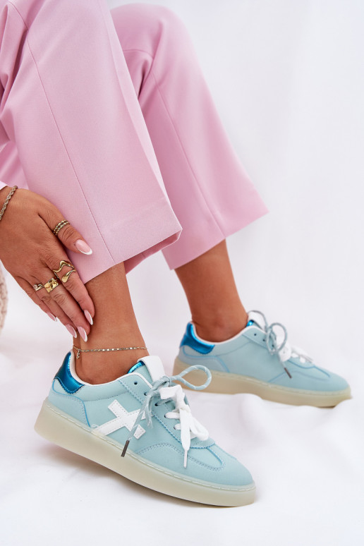 Bajo zapatillas Femenino con estampados de piel de leopardo color menta Zelevelis