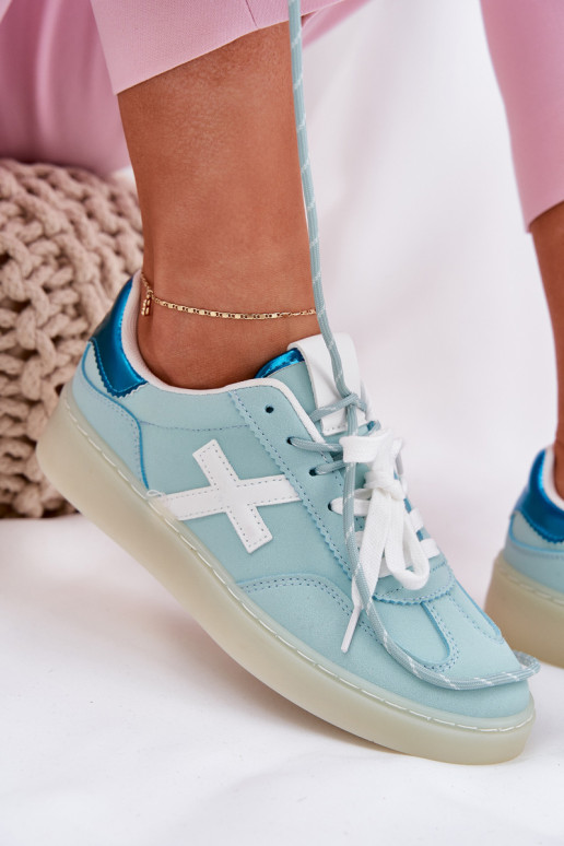 Bajo zapatillas Femenino con estampados de piel de leopardo color menta Zelevelis