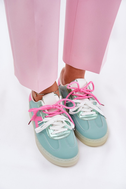 Bajo zapatillas Femenino con estampados de piel de leopardo menta -color rosa Zelevelis
