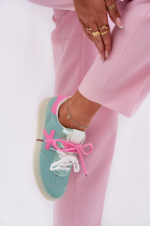 Bajo zapatillas Femenino con estampados de piel de leopardo menta -color rosa Zelevelis