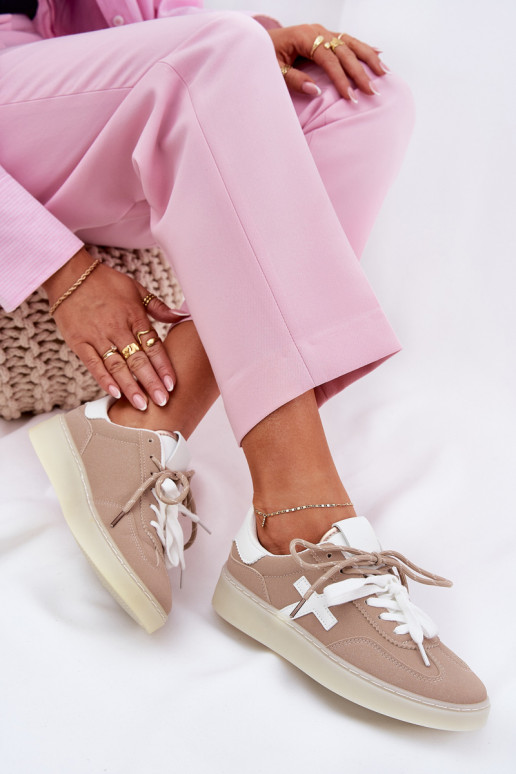 Bajo zapatillas Femenino beige Zelevelis