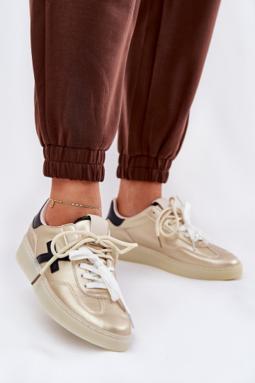 Bajo zapatillas Femenino color dorado Zelevelis