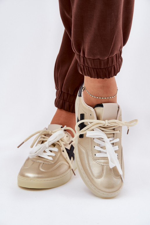 Bajo zapatillas Femenino color dorado Zelevelis