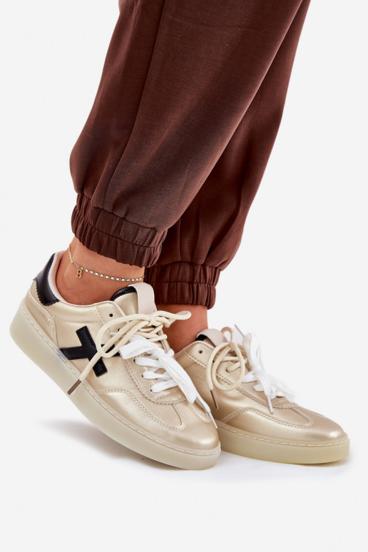 Bajo zapatillas Femenino color dorado Zelevelis