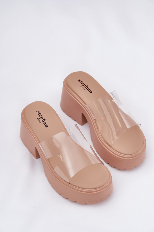 pantuflas transparentes Femenino con una plataforma I Tiene quesivo Obcasie beige Rizana pantuflas transparentes Femenino con una plataforma I Tiene quesivo Obcasie beige Rizana