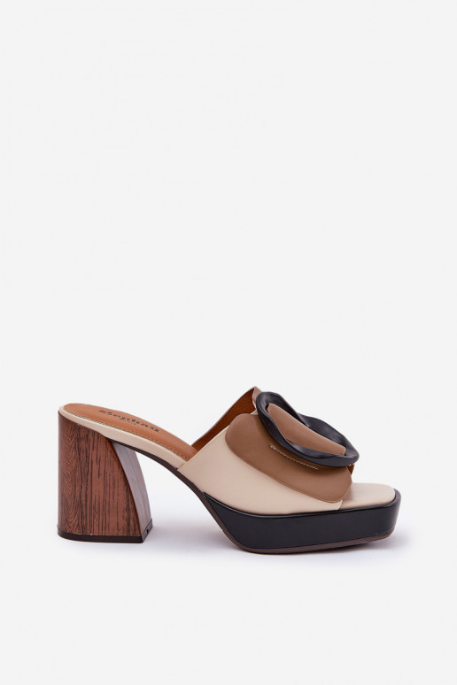 zapatillas de mujer Activado SłupkoAym Obcasie con hebillas beige Amuria zapatillas de mujer Activado SłupkoAym Obcasie con hebillas beige Amuria