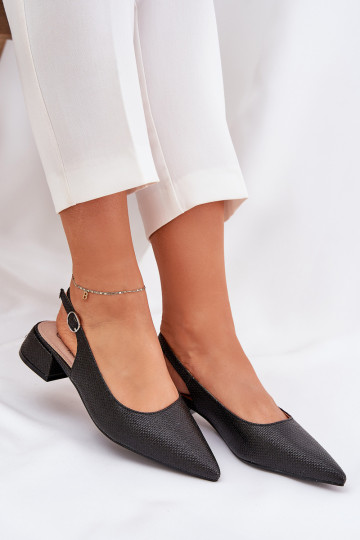 sandalias estampadas Femenino Activado Sutilm Obcasie de color negro Jorela