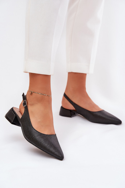 sandalias estampadas Femenino Activado Sutilm Obcasie de color negro Jorela