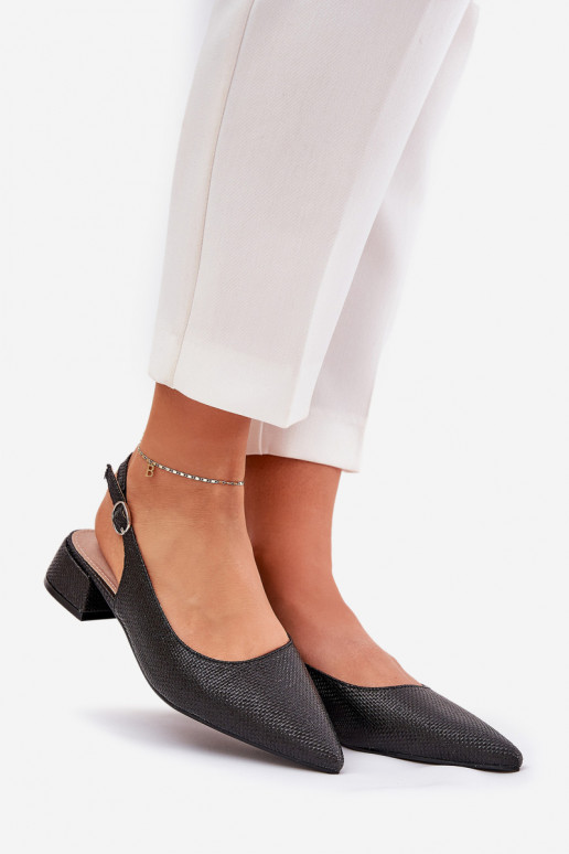 sandalias estampadas Femenino Activado Sutilm Obcasie de color negro Jorela