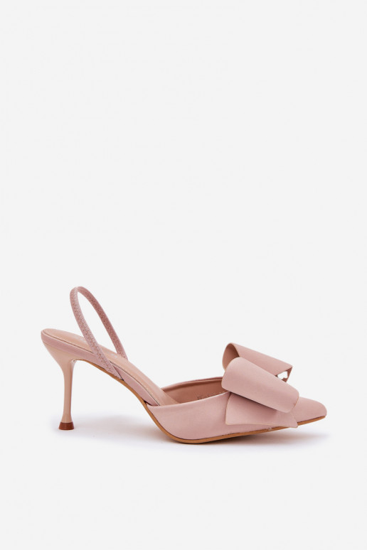 zapatos de tacón alto Z Odkrytymi Piętami I Kokardką beige Eklevia