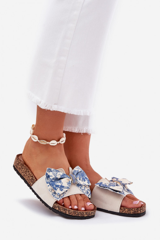 Femenino Zapatillas con cintas con una plataforma color azul Lisandrea