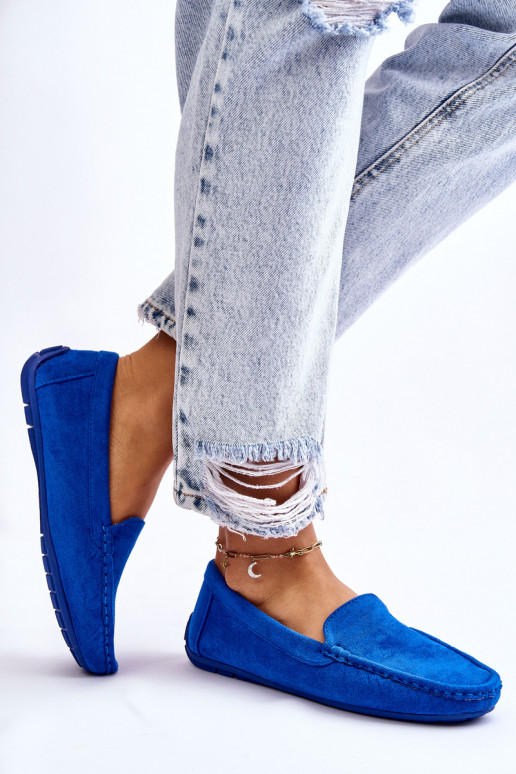 Mocasines de ante Femenino color azul Morreno Mocasines de ante Femenino color azul Morreno