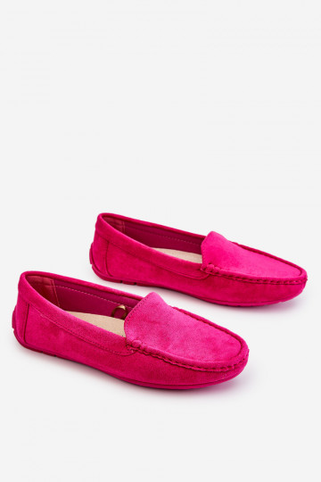 Mocasines de ante de mujer color rosa Morreno