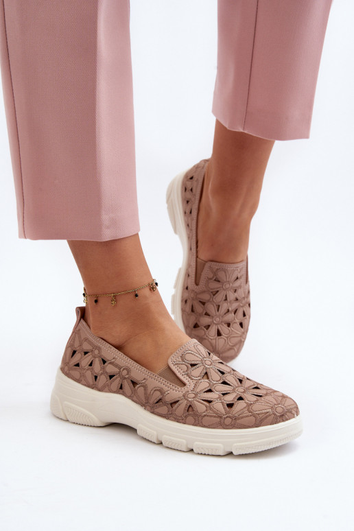 con elementos calados zapatos Femenino color rosa Emilei con elementos calados zapatos Femenino color rosa Emilei