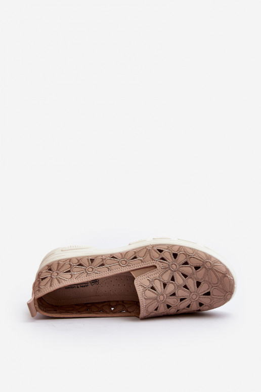 con elementos calados zapatos Femenino color rosa Emilei con elementos calados zapatos Femenino color rosa Emilei