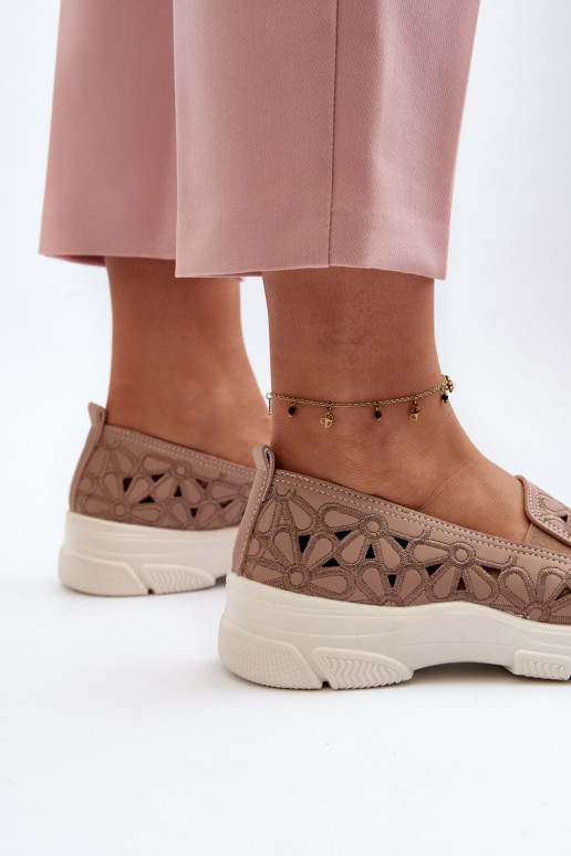 con elementos calados zapatos Femenino color rosa Emilei con elementos calados zapatos Femenino color rosa Emilei