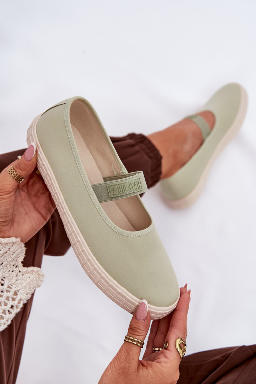 Zapatos de mujer Big Star NN274604 verde claro