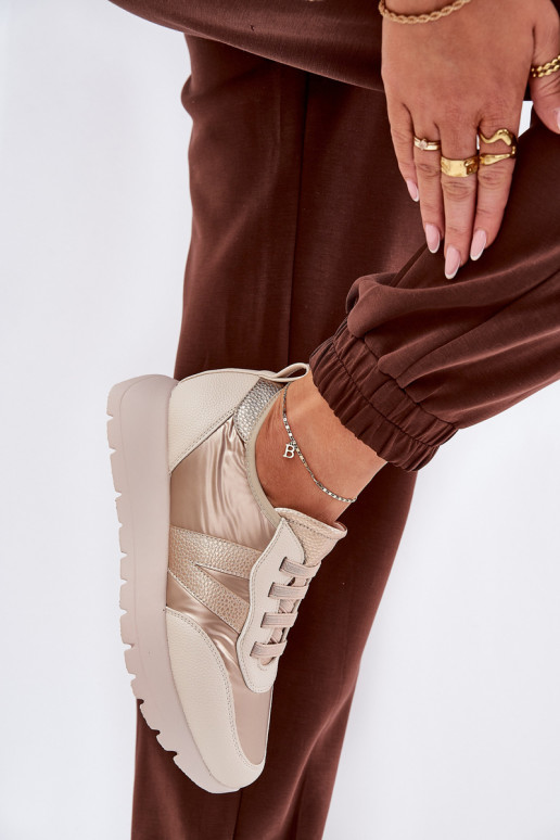 zapatillas Femenino con una plataforma Vinceza 58510 color dorado