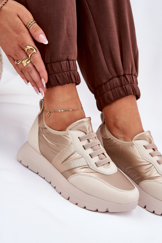 zapatillas Femenino con una plataforma Vinceza 58510 color dorado