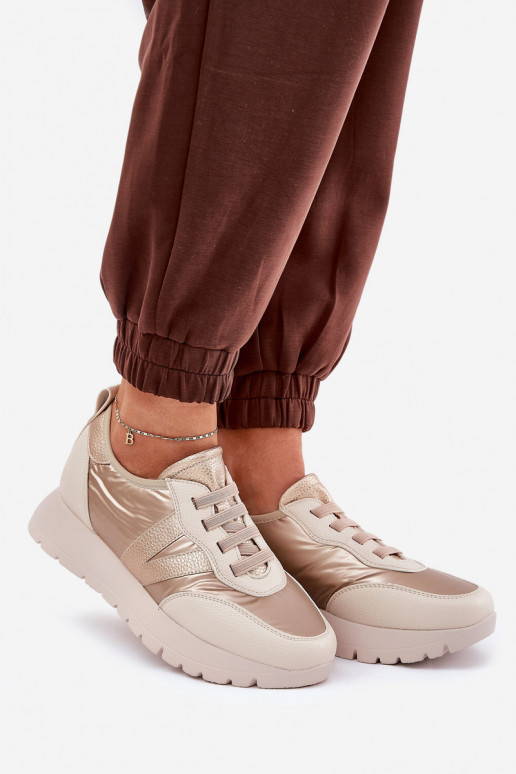 zapatillas Femenino con una plataforma Vinceza 58510 color dorado