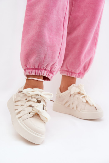 Zapatillas deportivas de piel sintética con plataforma 2