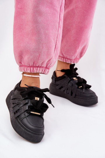 Zapatillas deportivas de piel sintética con plataforma