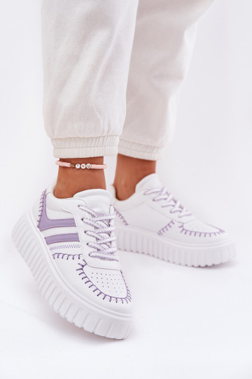 Zapatillas modelo batai Mujer con plataforma color violeta Ofenale