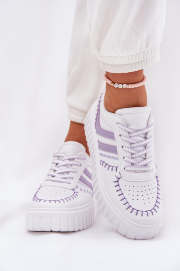 Zapatillas modelo batai Mujer con plataforma color violeta Ofenale 2
