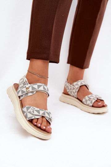  Sandalias de mujer con una plataforma beige Leriot 2