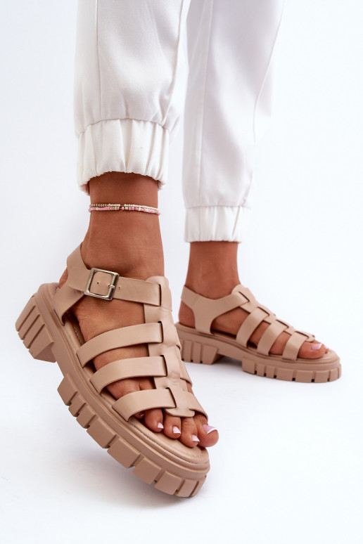 sandalias Femenino beige Rosarose