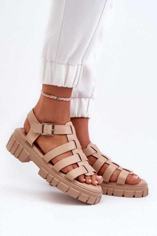 sandalias Femenino beige Rosarose