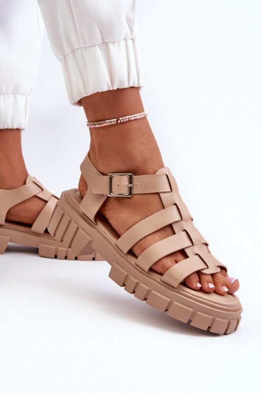 sandalias Femenino beige Rosarose