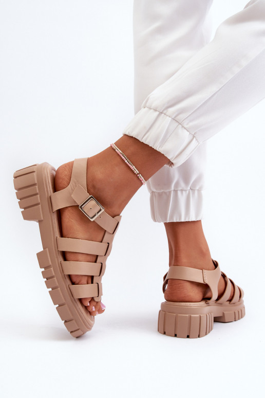 sandalias Femenino beige Rosarose