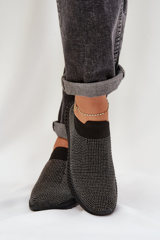 Un modelo convincente zapatillas Femenino Con decoración D&A TEN121 de color negro