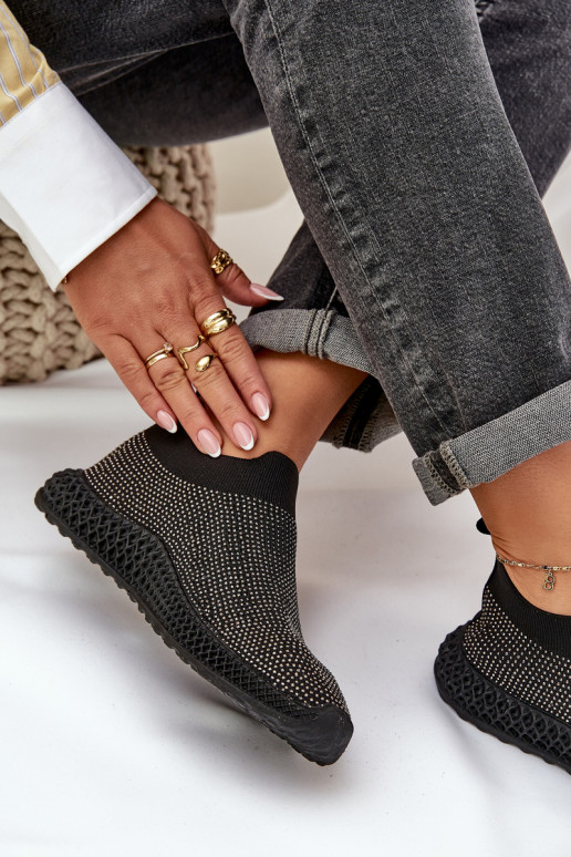 Un modelo convincente zapatillas Femenino Con decoración D&A TEN121 de color negro